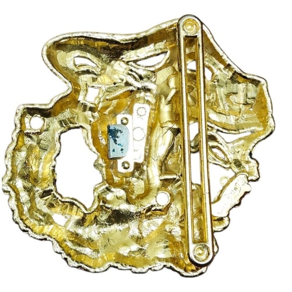 Vintage Buxton Belt Buckle “Lion and Lamb” Gold-Tone Collectible Americana - Picture 5 of 12